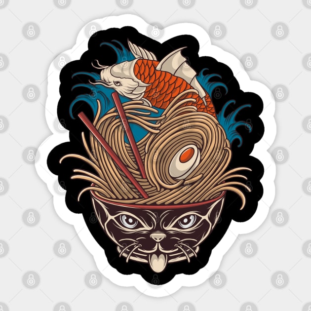 neko ramen Sticker by terror machine std